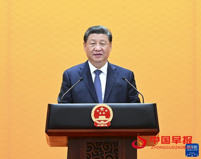 习近平和彭丽媛设宴欢迎出席北京2022年冬奥会开幕式的国际贵宾_fororder_1